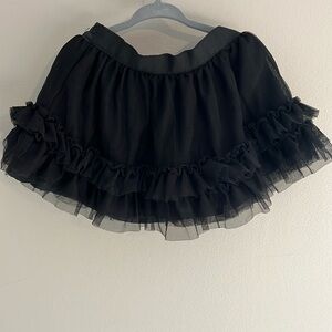 Janie and Jack black layered ruffle tulle skirt elastic waist 18-24 months